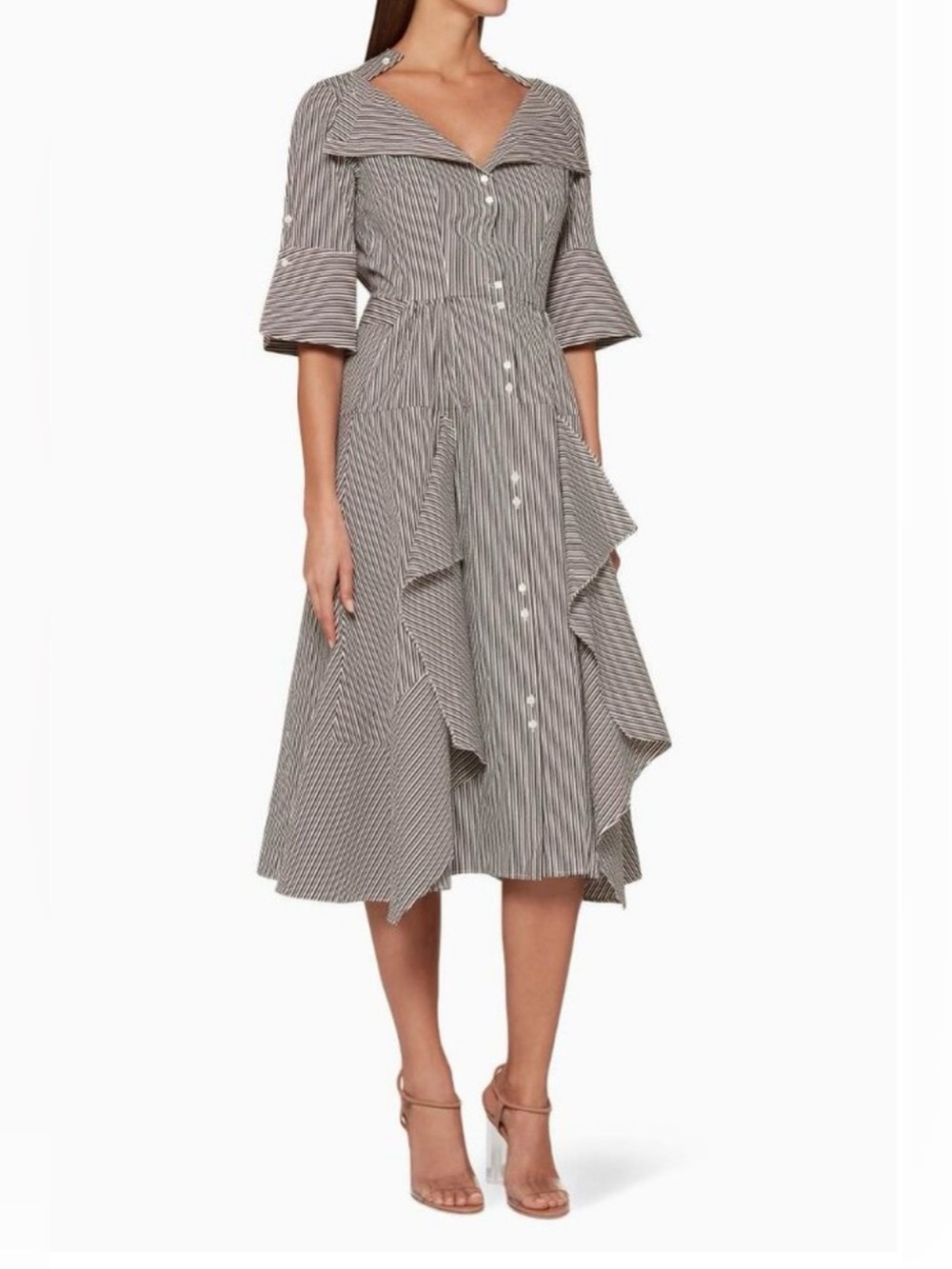 Like New Palmer//Harding Classic April seersucker midi dress. Beautiful style